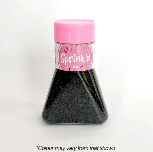 Sprink'd Sprinkles - Sanding Sugar Black - Click Image to Close